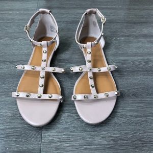 Studded nude pink sandals